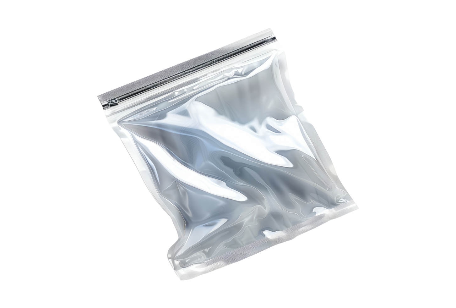 A clear plastic bag on a black background png