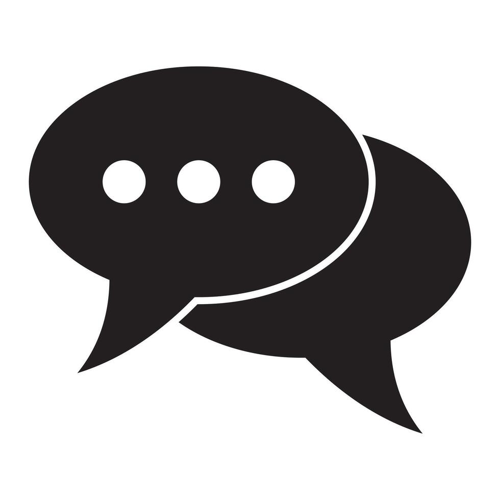 Chat icon. Talk speech bubble icon. Dialogue balloon icon. vector