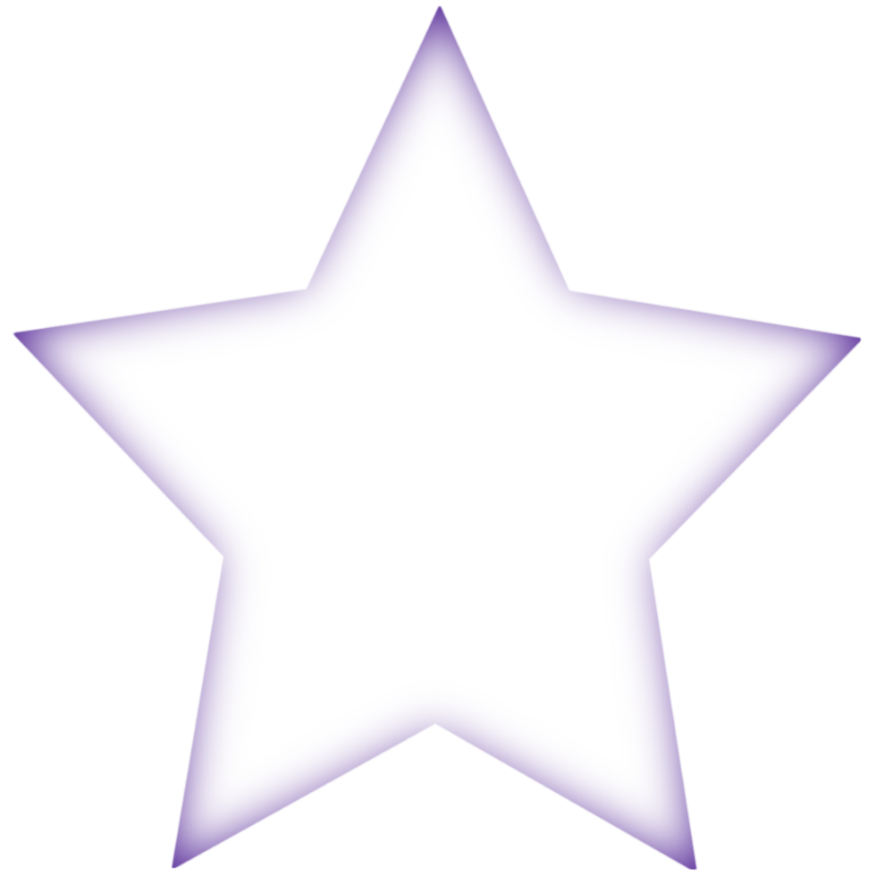 A white star shape with a purple outline png