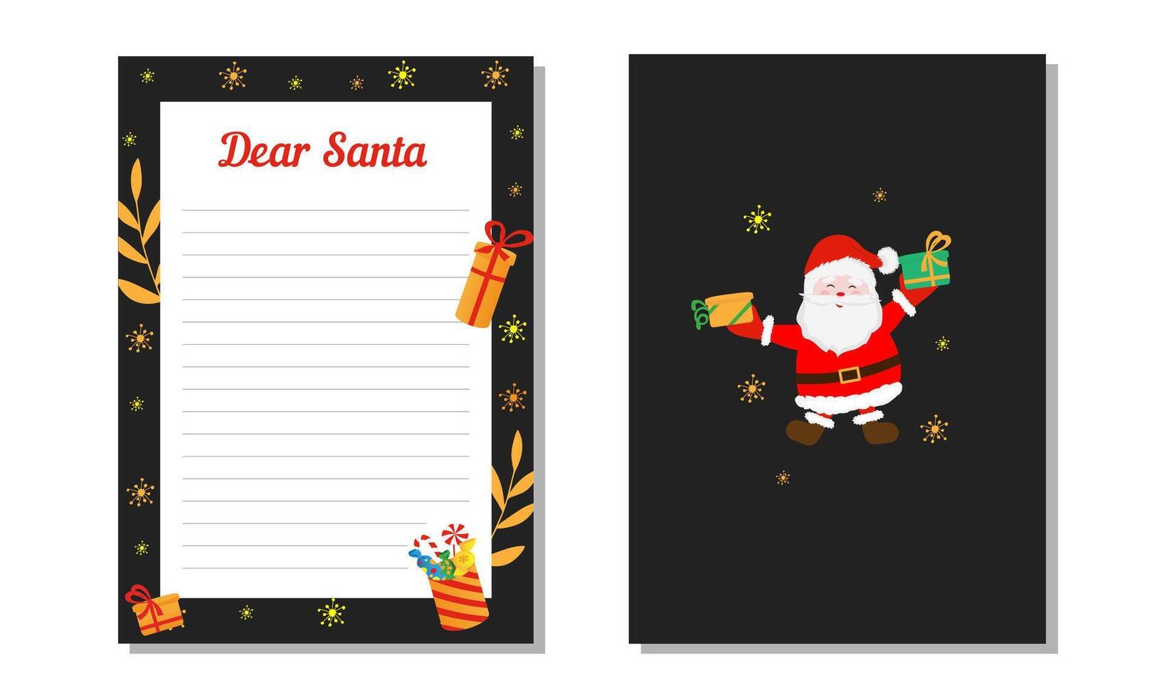 Set New Year cover, wish list, organizer, notebook, book. Holiday new year decoration template. Cover for New Year's wish list vertical format A4, A5. vector