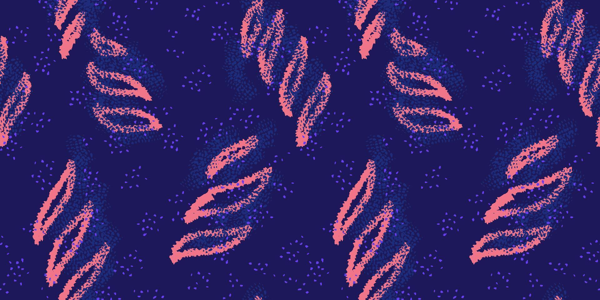 Abstract sketch organic shapes and spots, dots, drops seamless pattern. Colorful background. Hand drawn brush strokes unique forms print. Contemporary minimalist ornament. vector