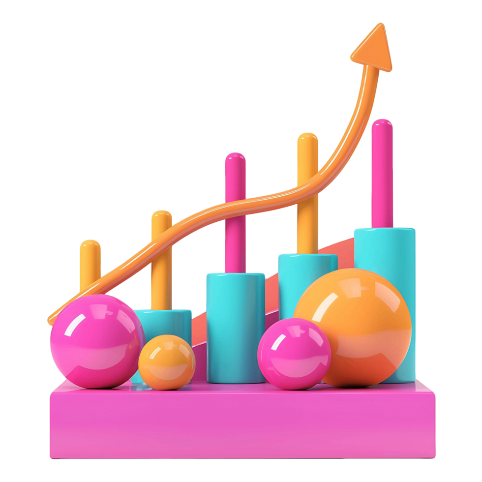 Rising Arrow Graphic for Business Achievement Transparent Background png