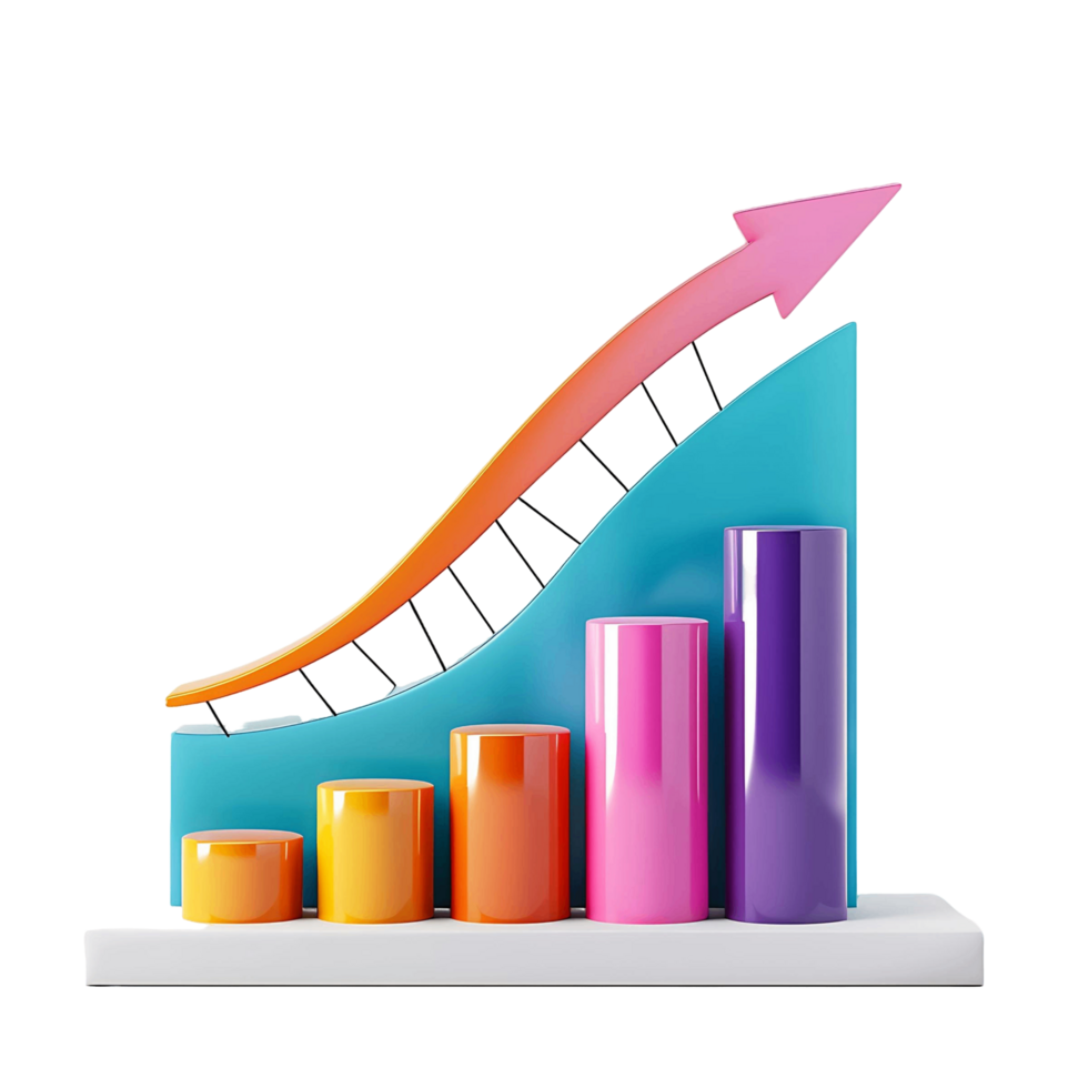 Rising Arrow Graphic for Progress and Achievement Isolated png