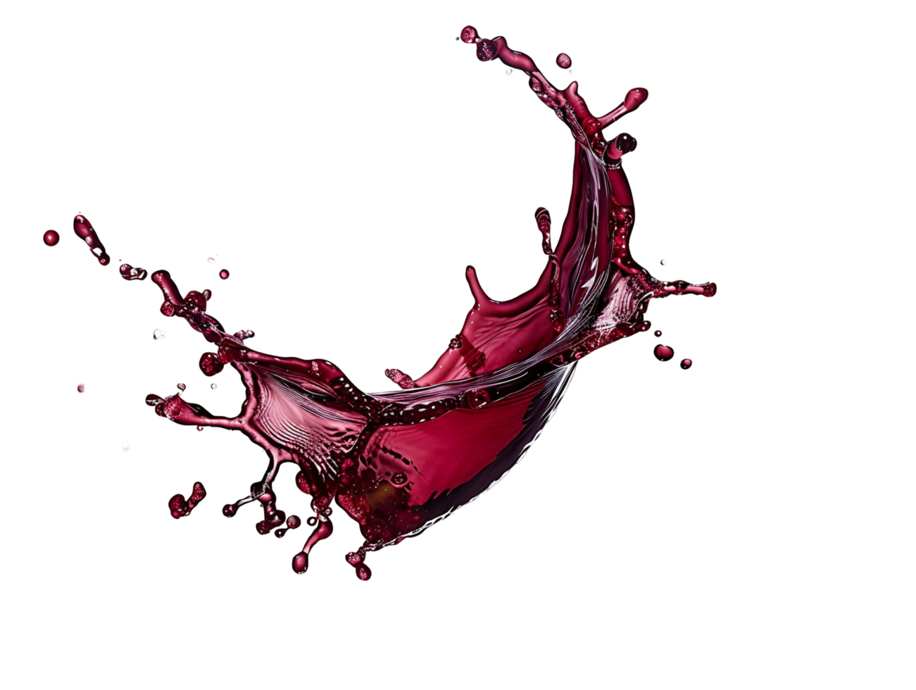 Isolated Red Wine Splash png