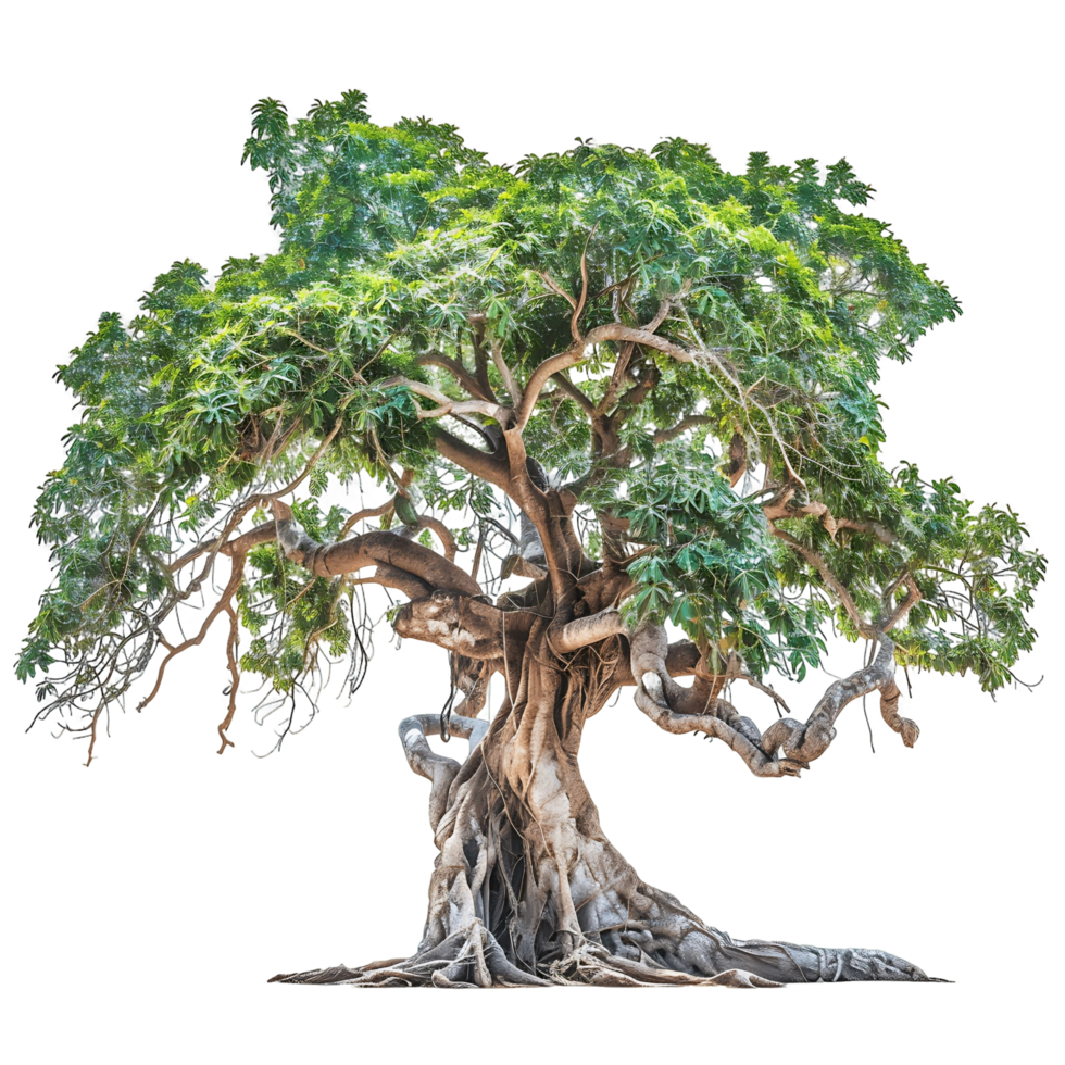 Isolated Green Big Tree with Transparent Background png
