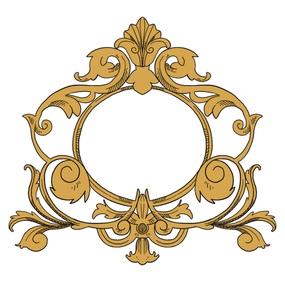 Royal pattern element border and frame illustration png