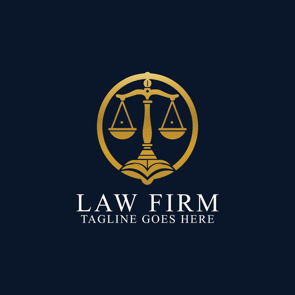 lawyer and Law firm logo design template vector