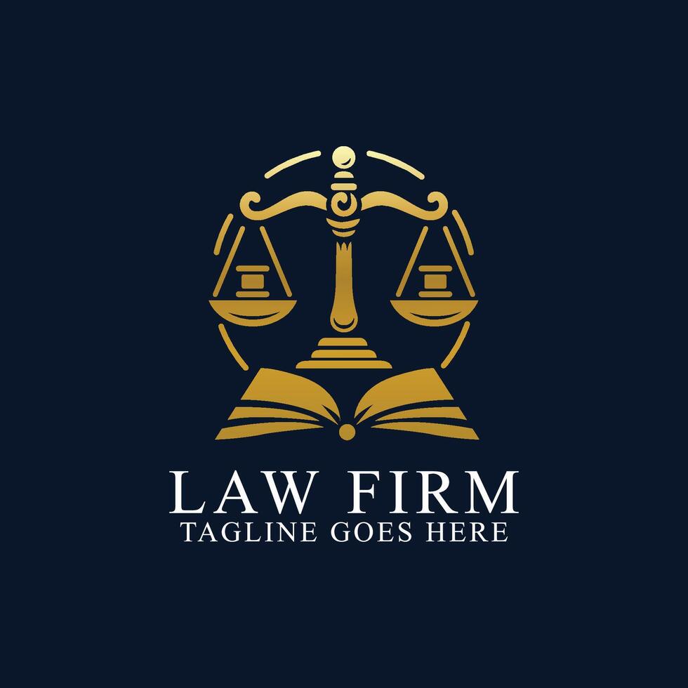 Law firm logo design template vector