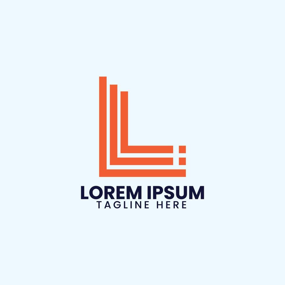 L Letter Logo Design Template for Brand Icon vector