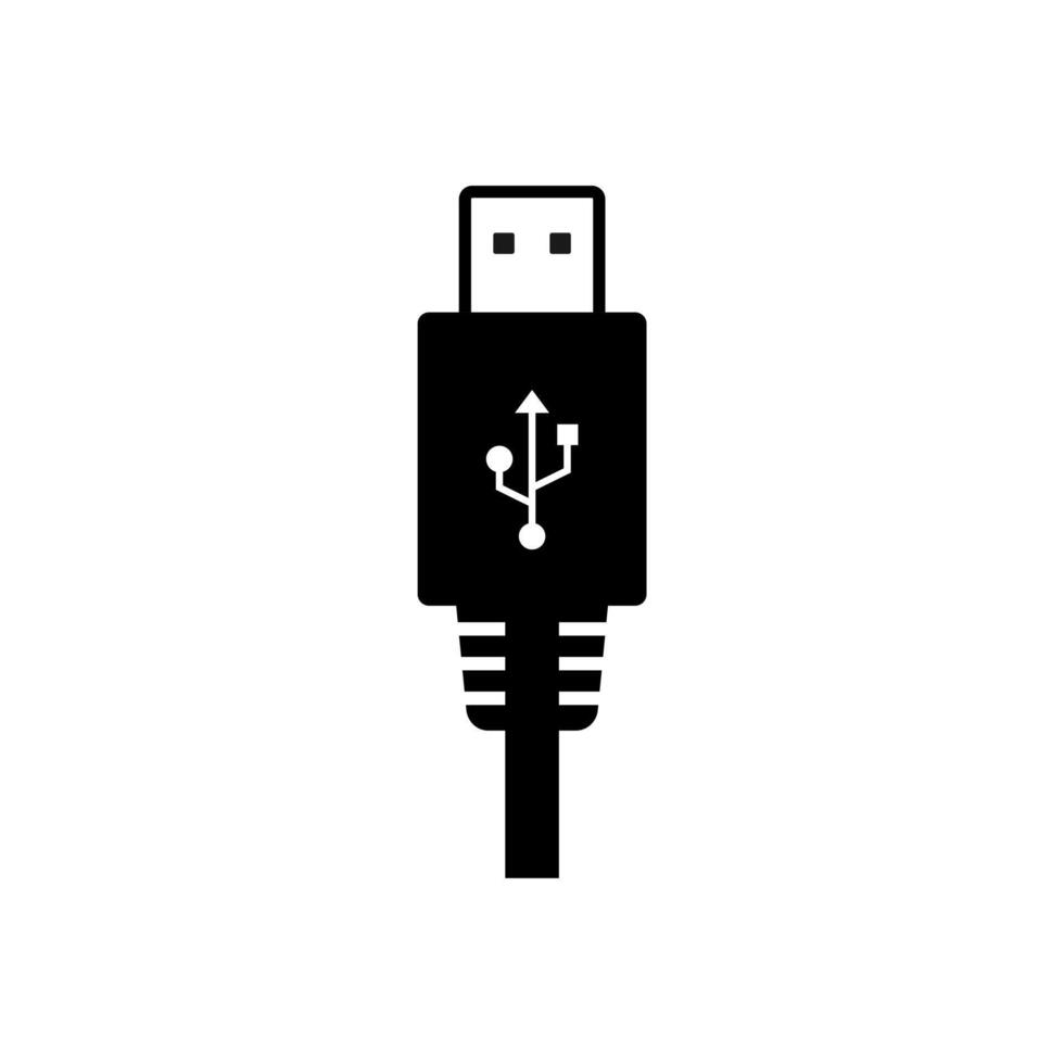 usb plug icon. usb connector symbol. data transfer computer usb drive symbol. portable storage pendrive device icon suitable for apps and websites vector