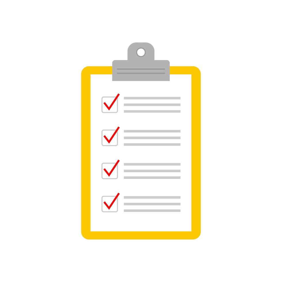 clipboard with white sheet on white background vector