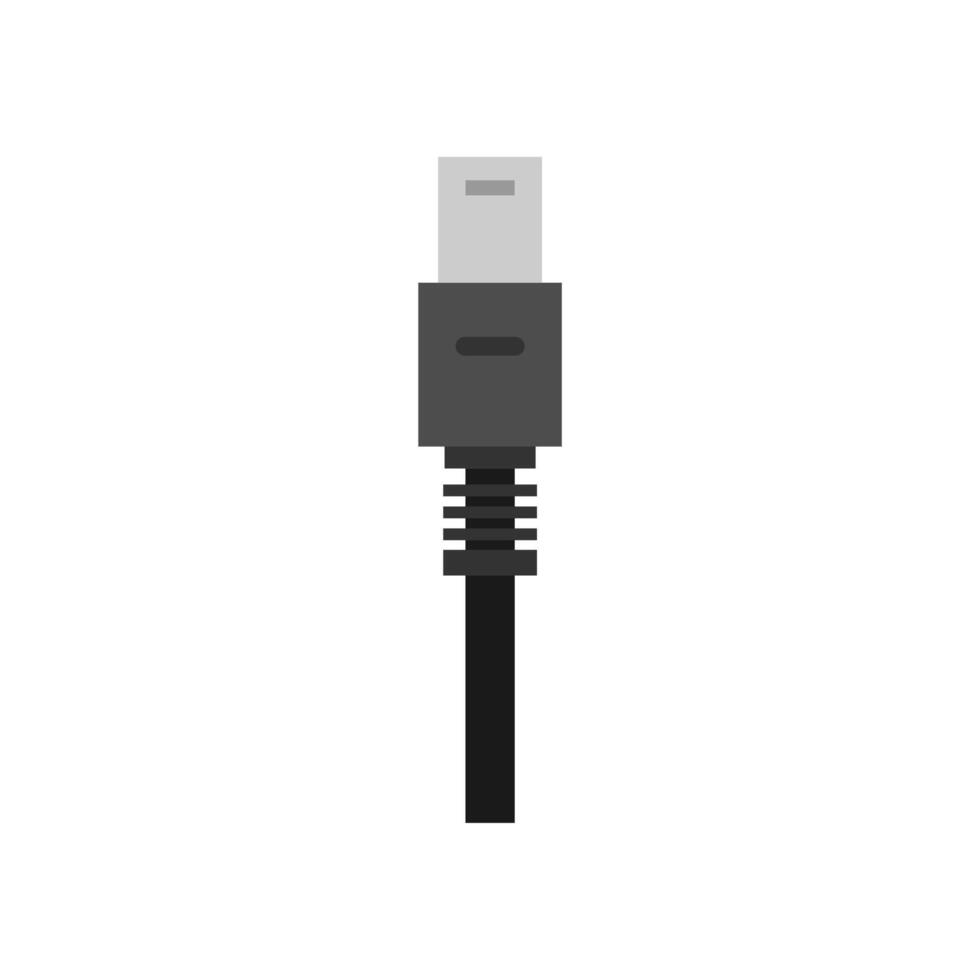 USB port flat design illustration. USB connector for mobile phone. socket plug in for gadget and electronics device. USB charging plug. vector