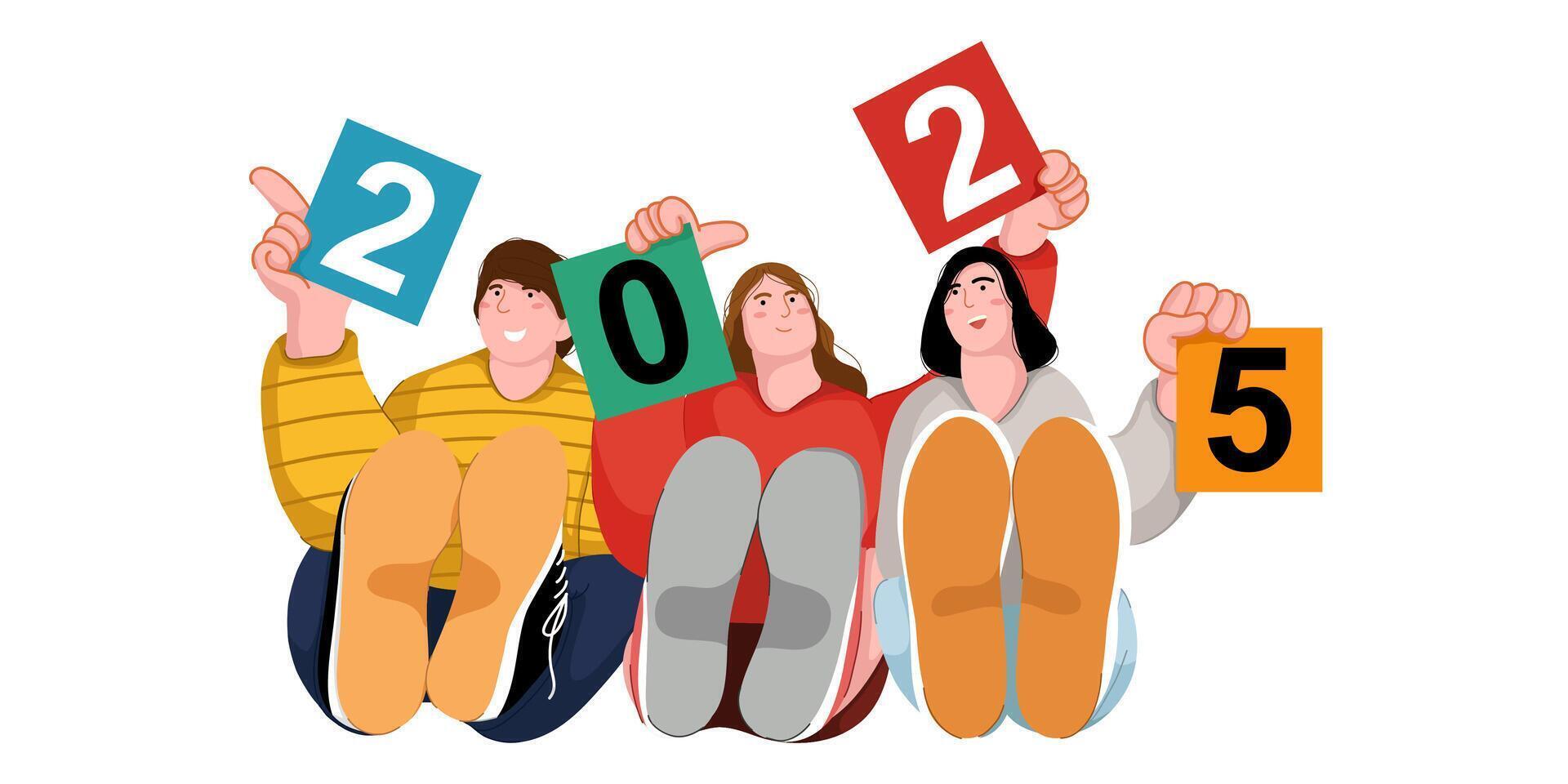 Happy New Years 2025 vector