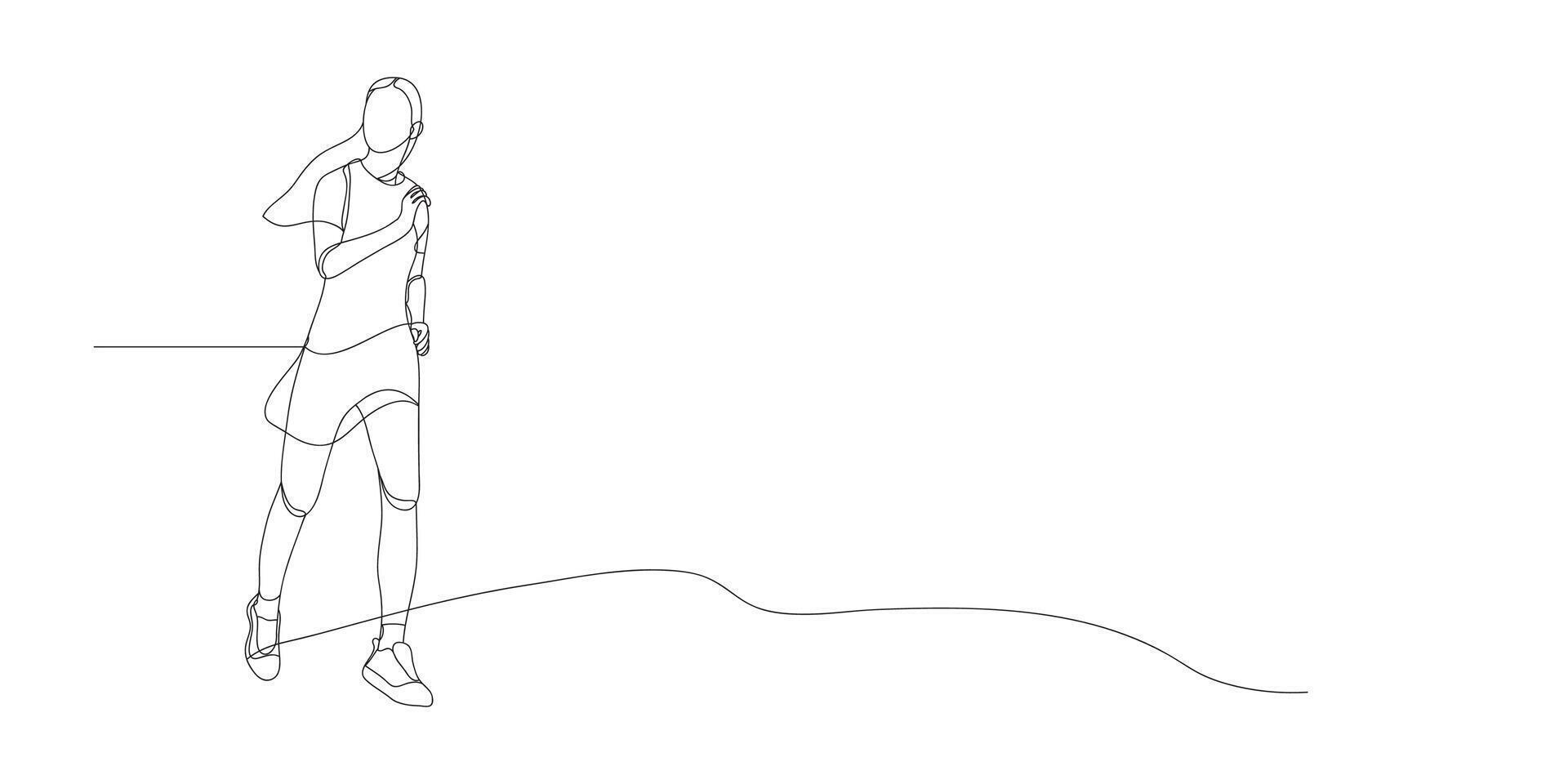 Girl Running or Jogging vector