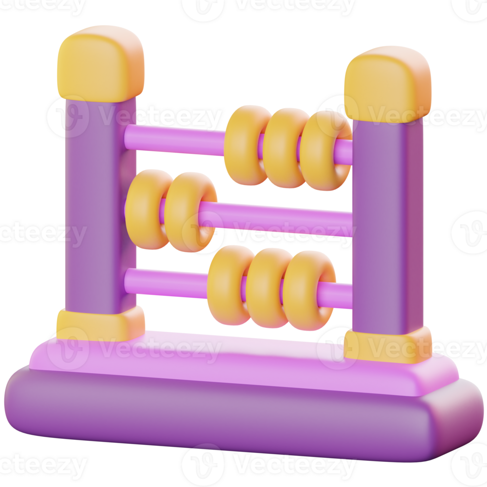 3D Colorful Abacus For Early Education png