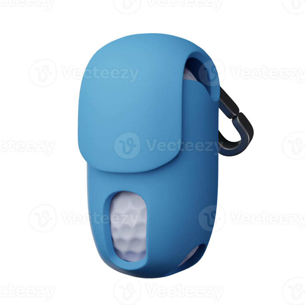 Golf Ball Holder With Carabiner Clip 3D png