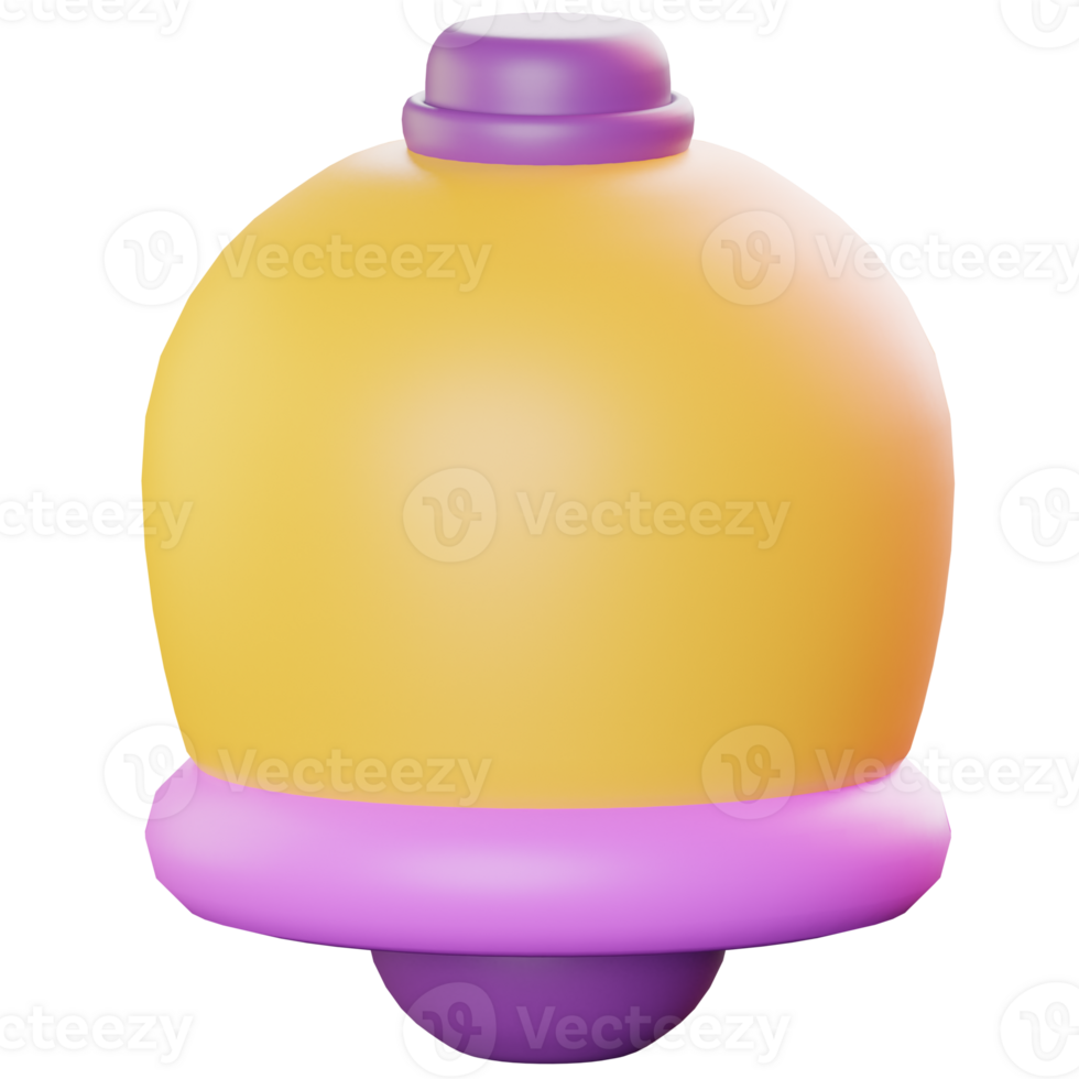 3D School Bell Illustration For Education png
