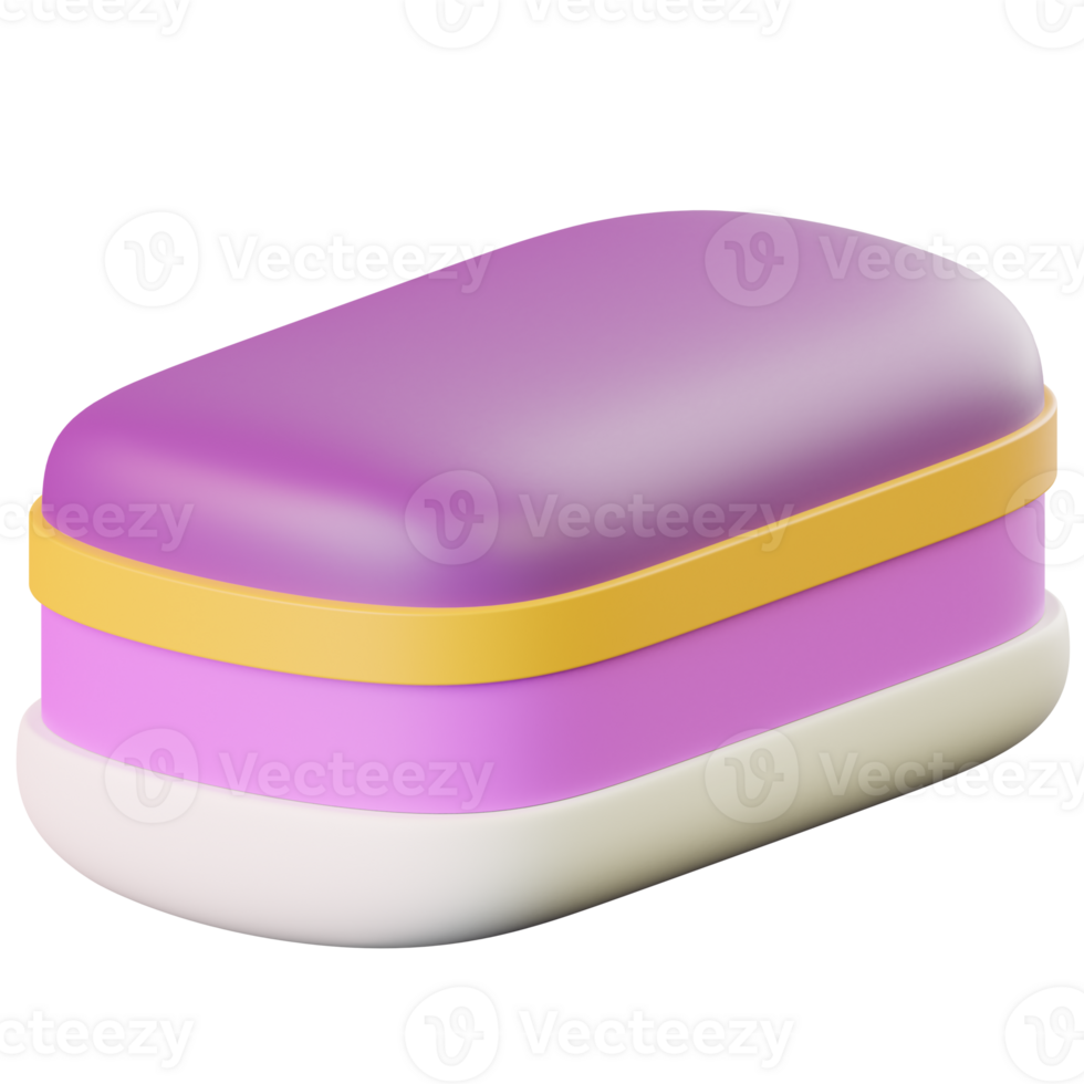 3D Colorful School Chalkboard Eraser png