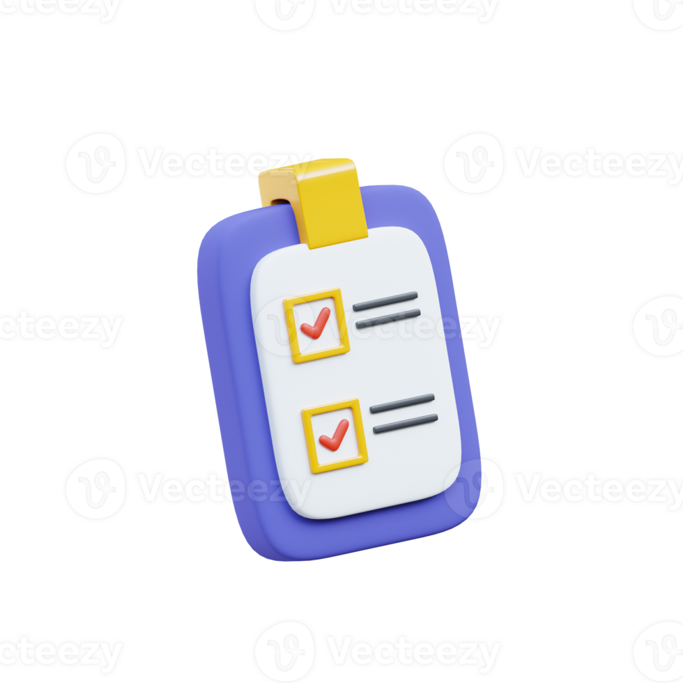 3D Business Project Task Checklist png