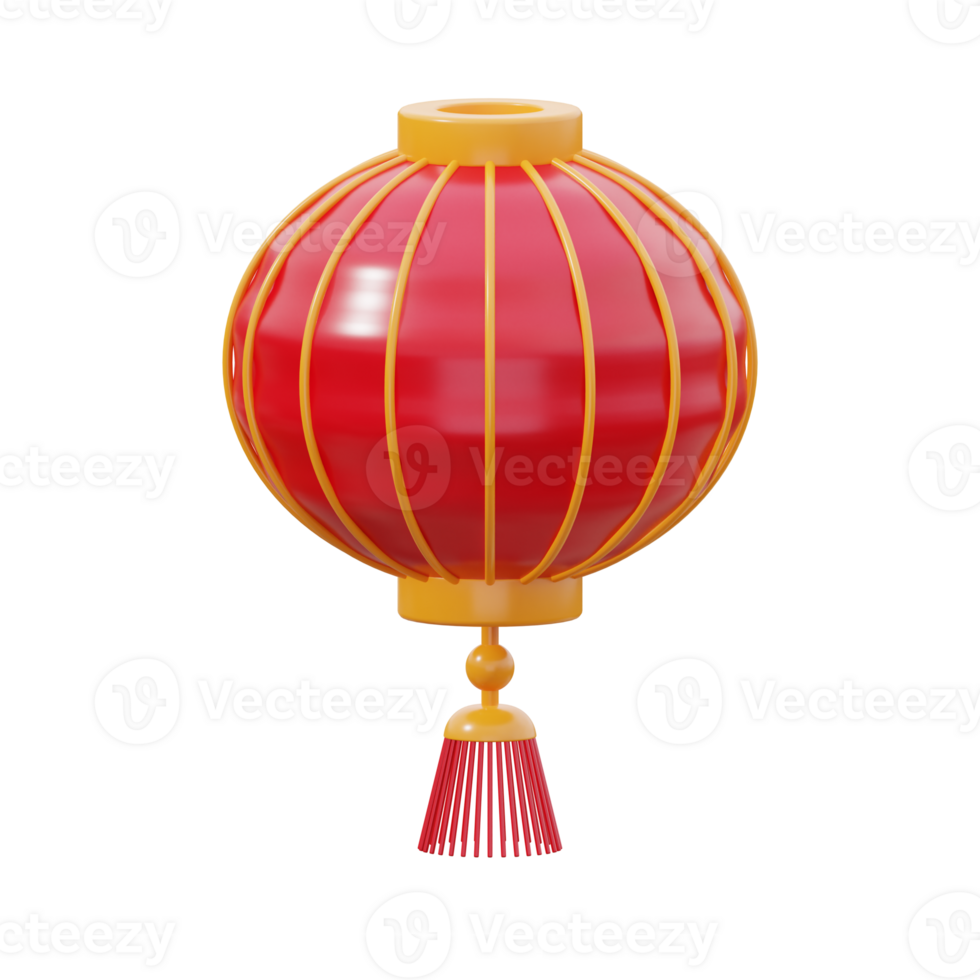 3D Traditional Chinese Red Lantern Icon png