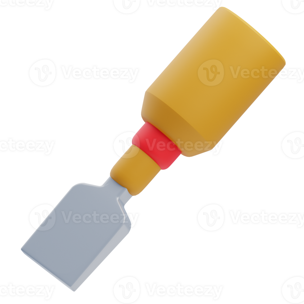 3D Construction Chisel Tool Rendering png