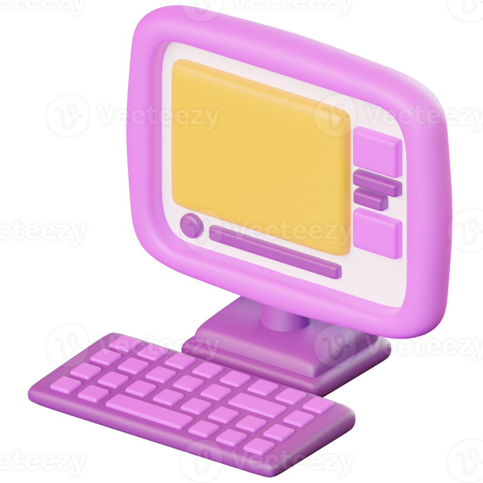 3D School Computer Learning Tool png