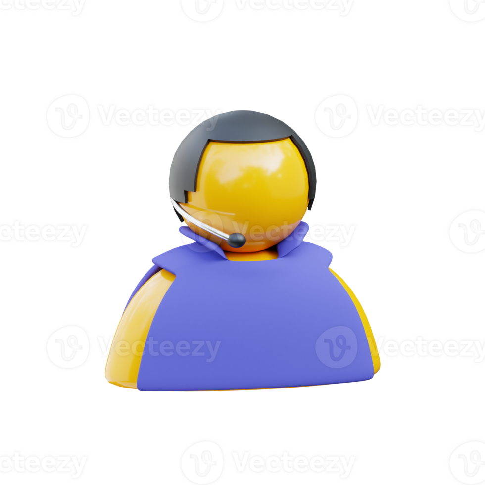 3D Customer Service Icon for Business png