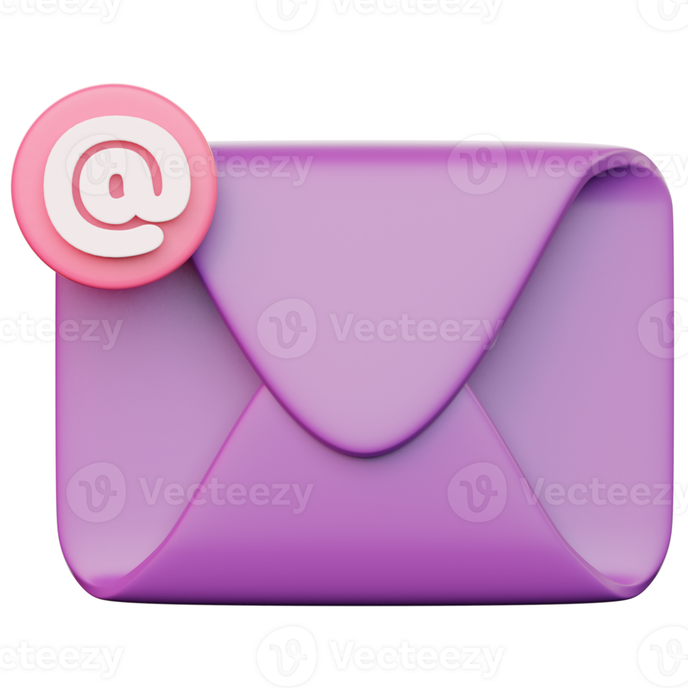 3D Digital School Email Icon Design png