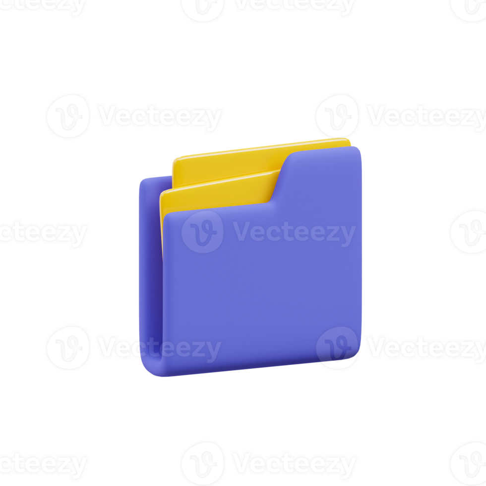 3D Digital Business File Folder Icon png