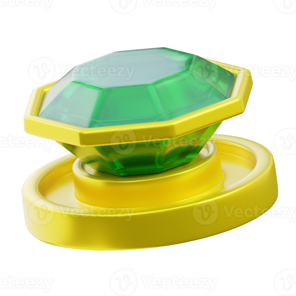 3D Game Treasure Gemstone Asset png