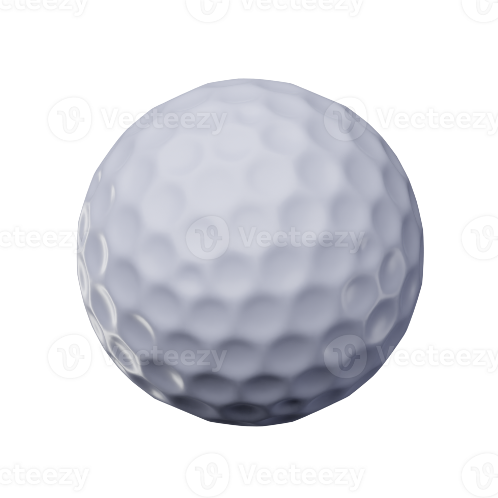 3D Realistic White Golf Ball Image png