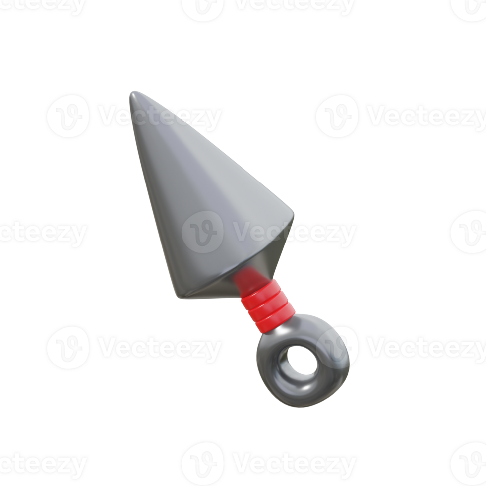 3D Japanese Kunai Throwing Knife Weapon png