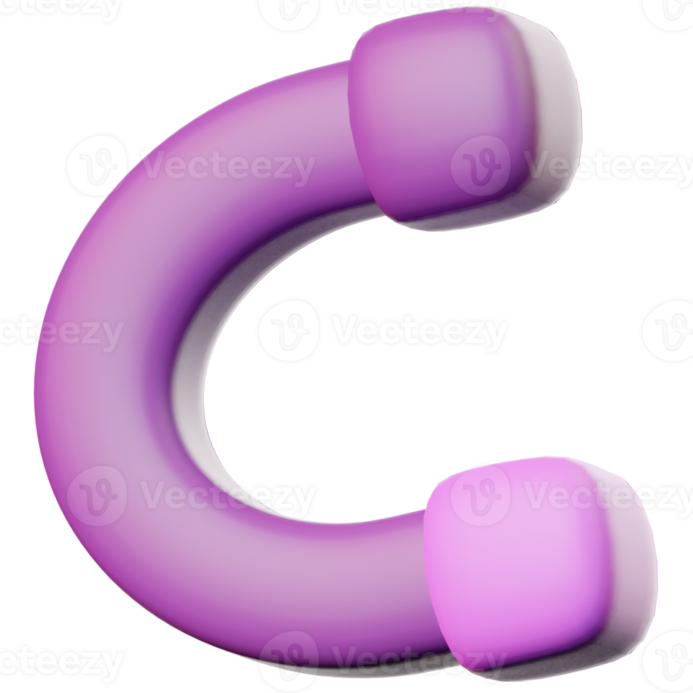 3D Horseshoe Magnet Learning Tool for School png