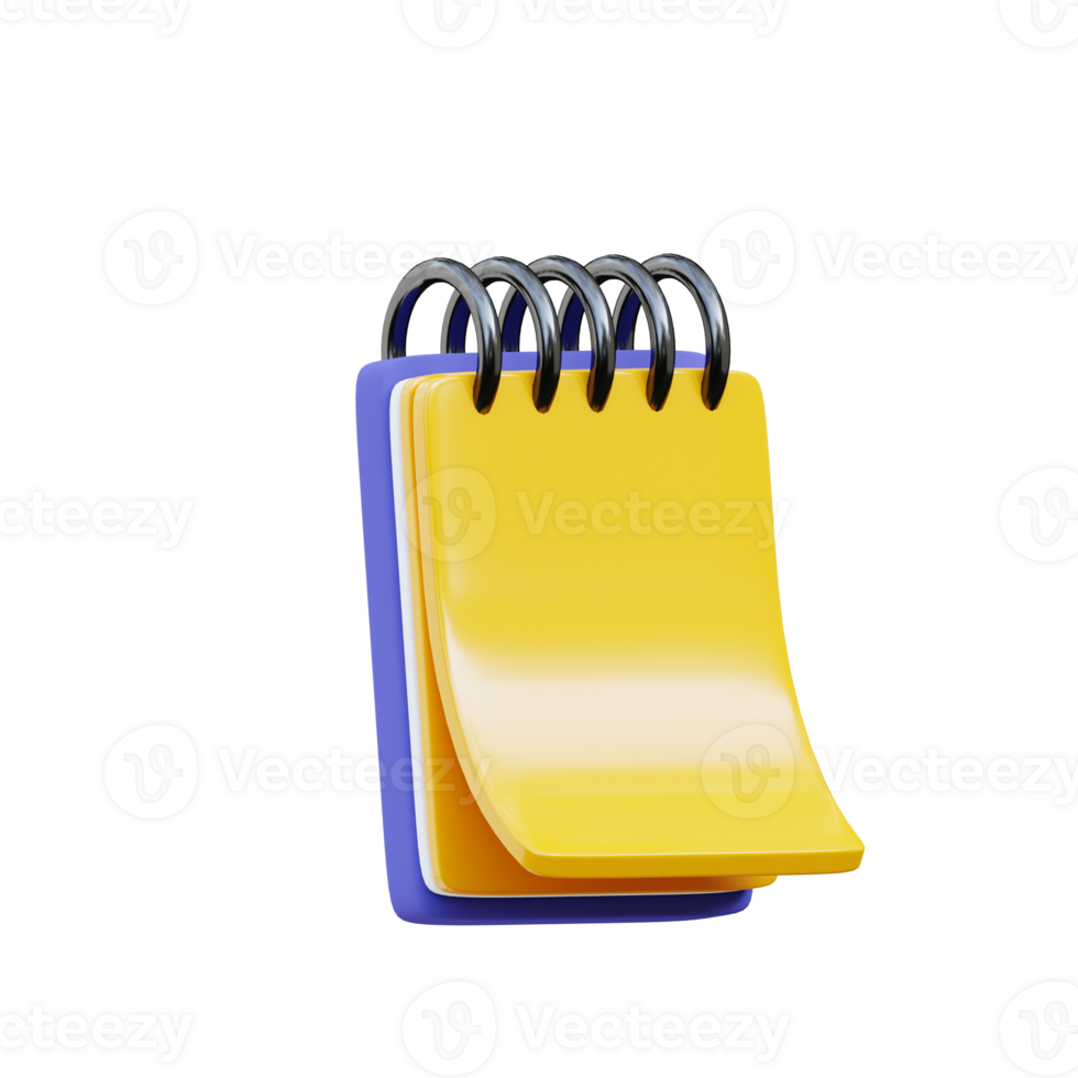 3D Notepad Concept For Business Planning png