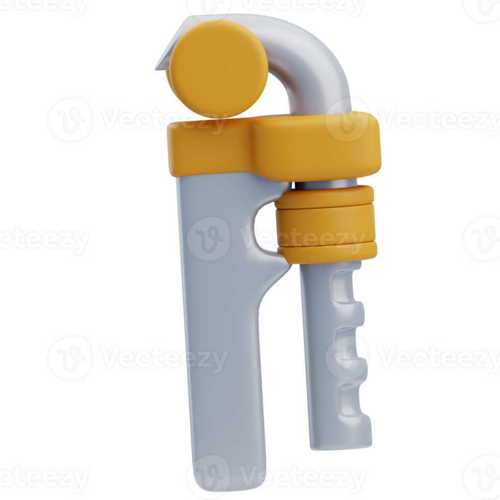 3D Adjustable Pipe Wrench Construction Tool png
