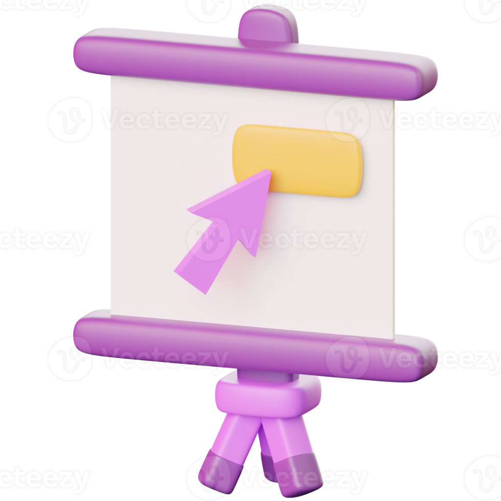 3D Classroom Presentation Board Icon png