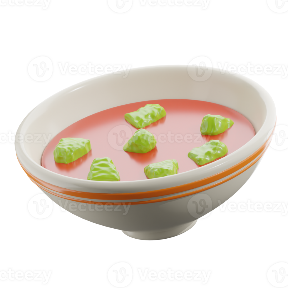 3d höst soppa skål med grönsaker png