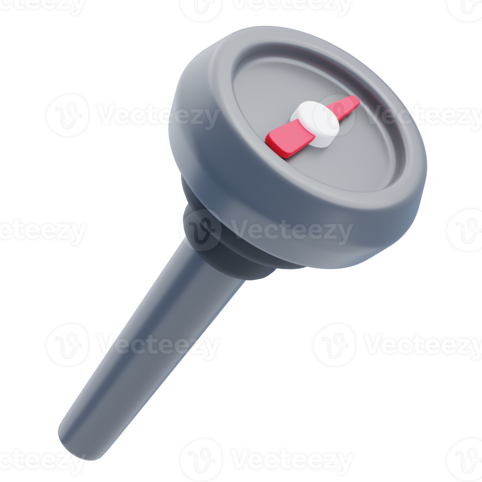 3D Coffee Shop Precise Thermometer Icon png