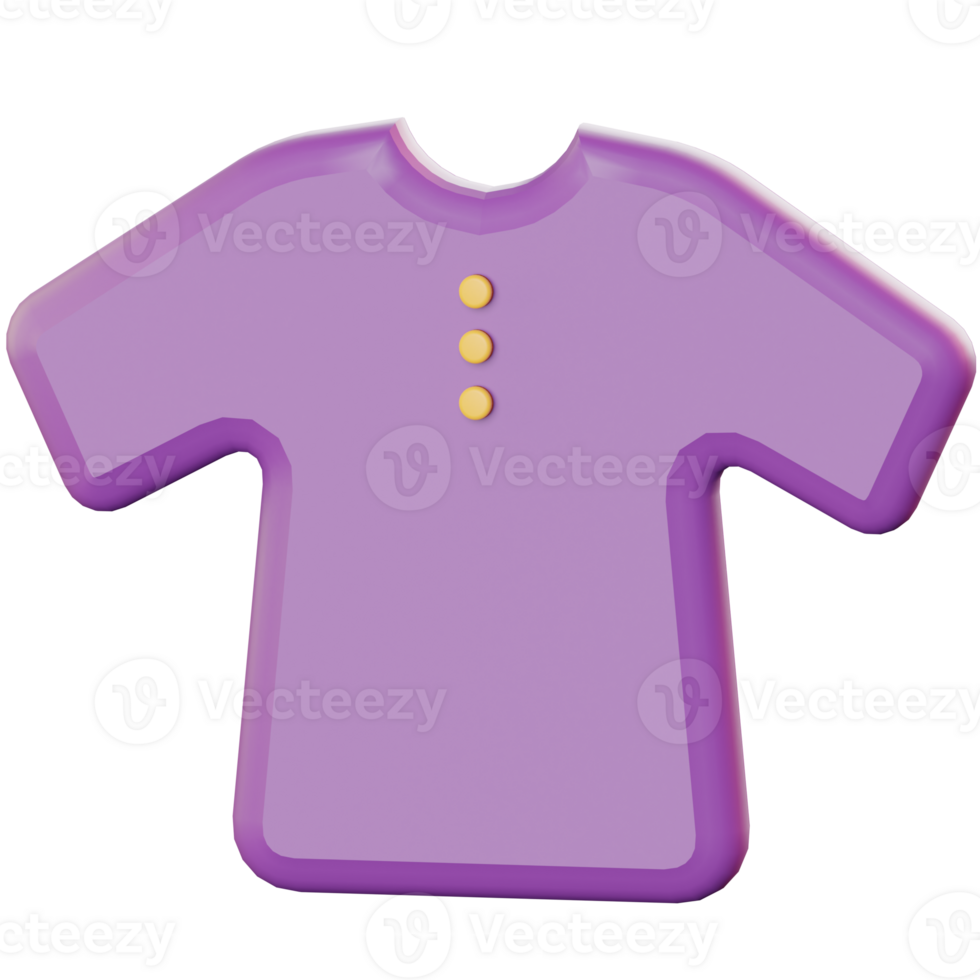 3D Purple School Uniform Shirt Icon png