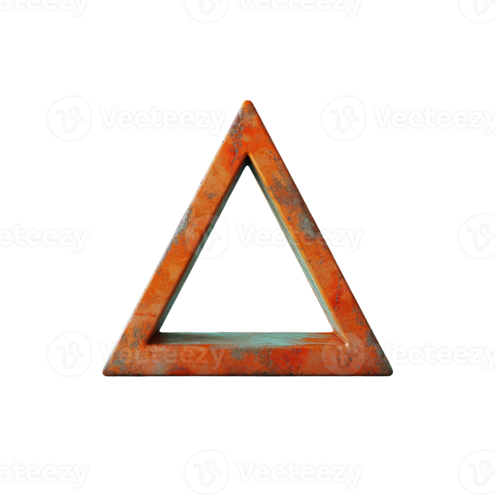 A simple triangle shape on a white background Suitable for graphic design projects png