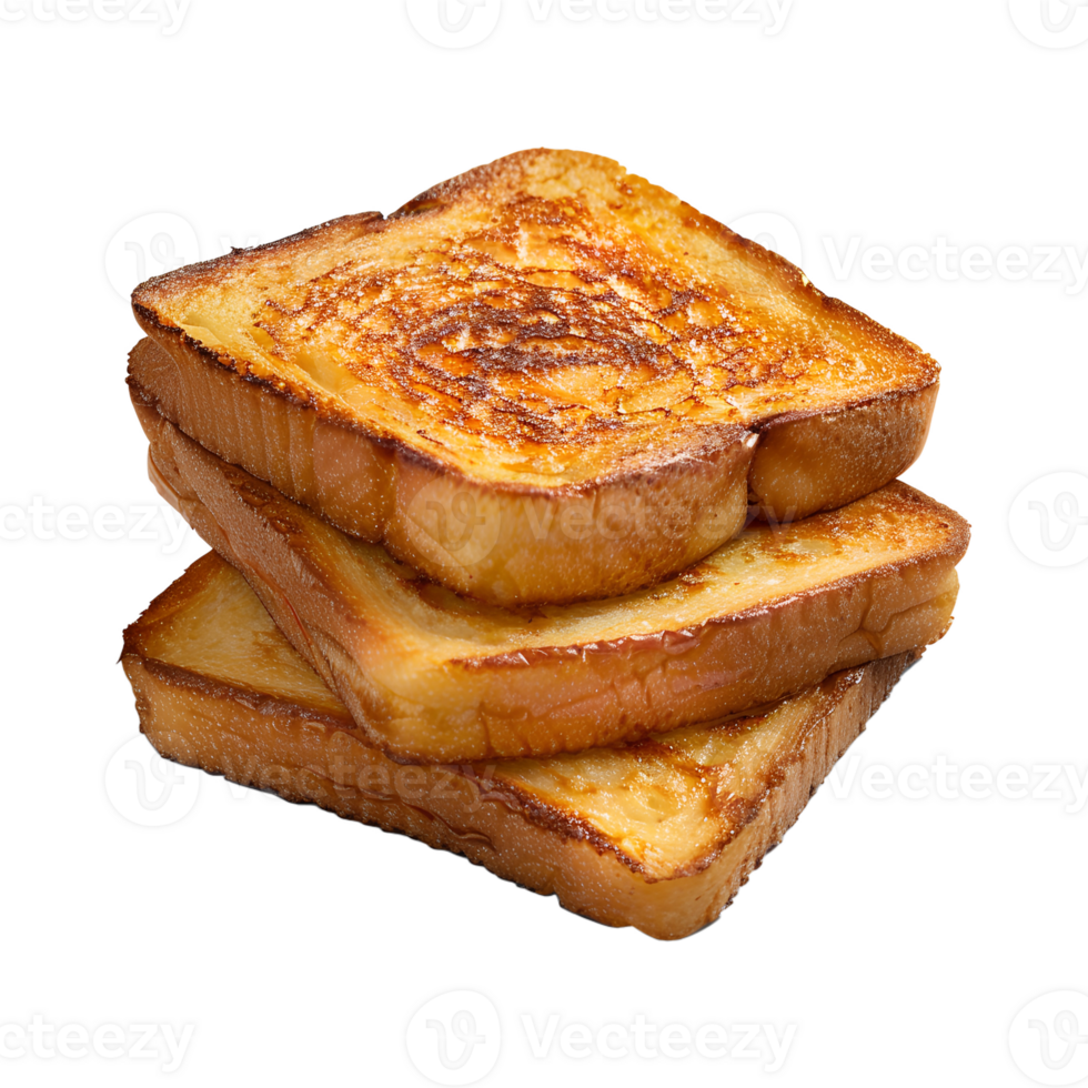 Three slices of toast stacked on top of each other png