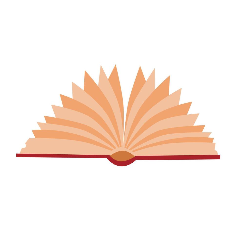 Open book. Color illustration for book store, reading club, learning, library, banner. vector