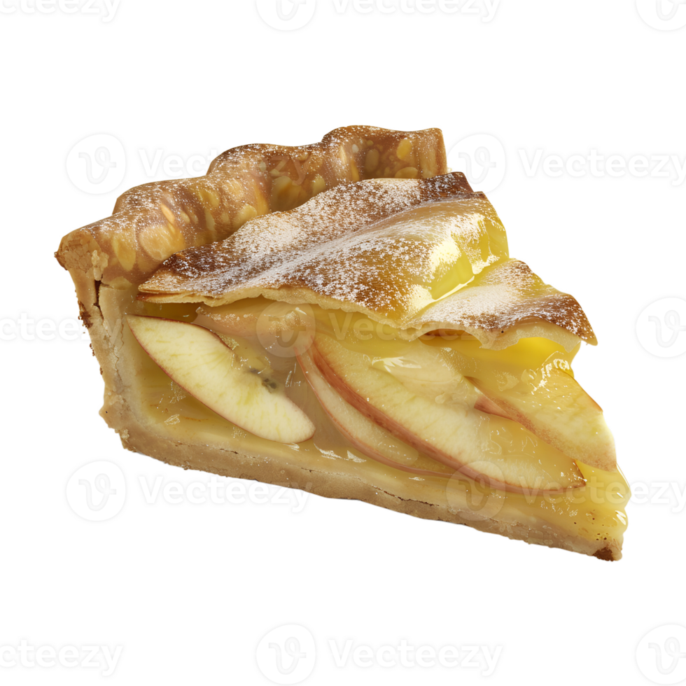 A slice of apple pie with a slice missing png