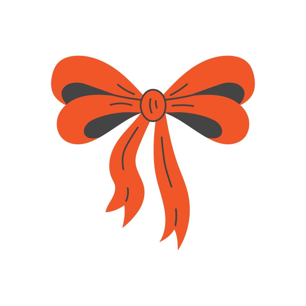 Red Ribbon Bow Icon vector