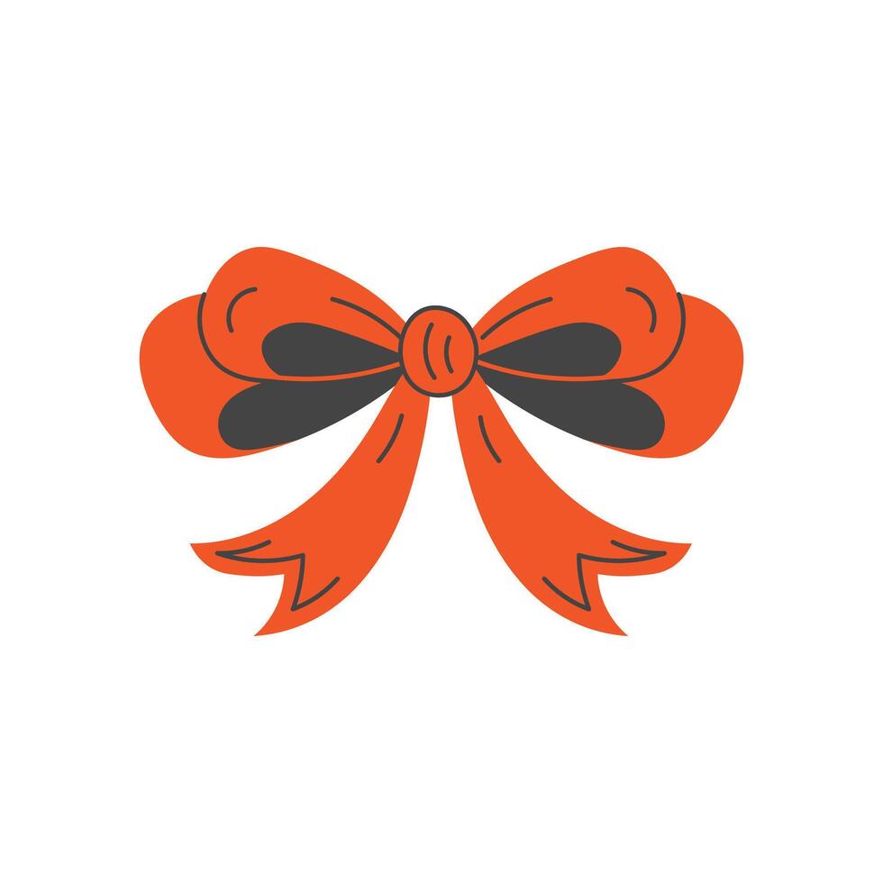 Festive Red Ribbon Bow Illustration vector