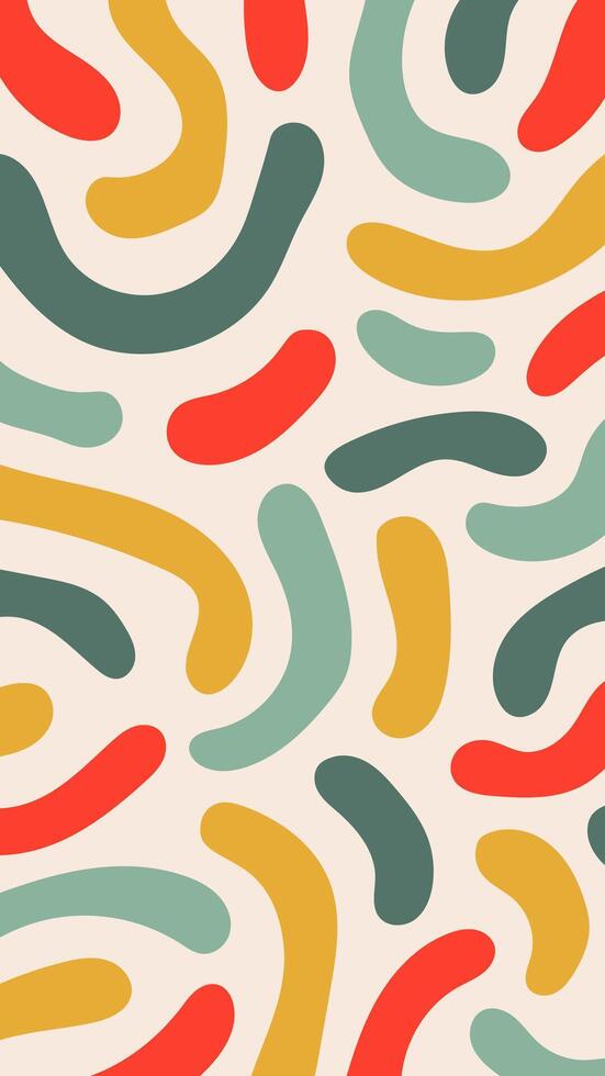 Abstract Christmas Background with colorful Squiggles vector