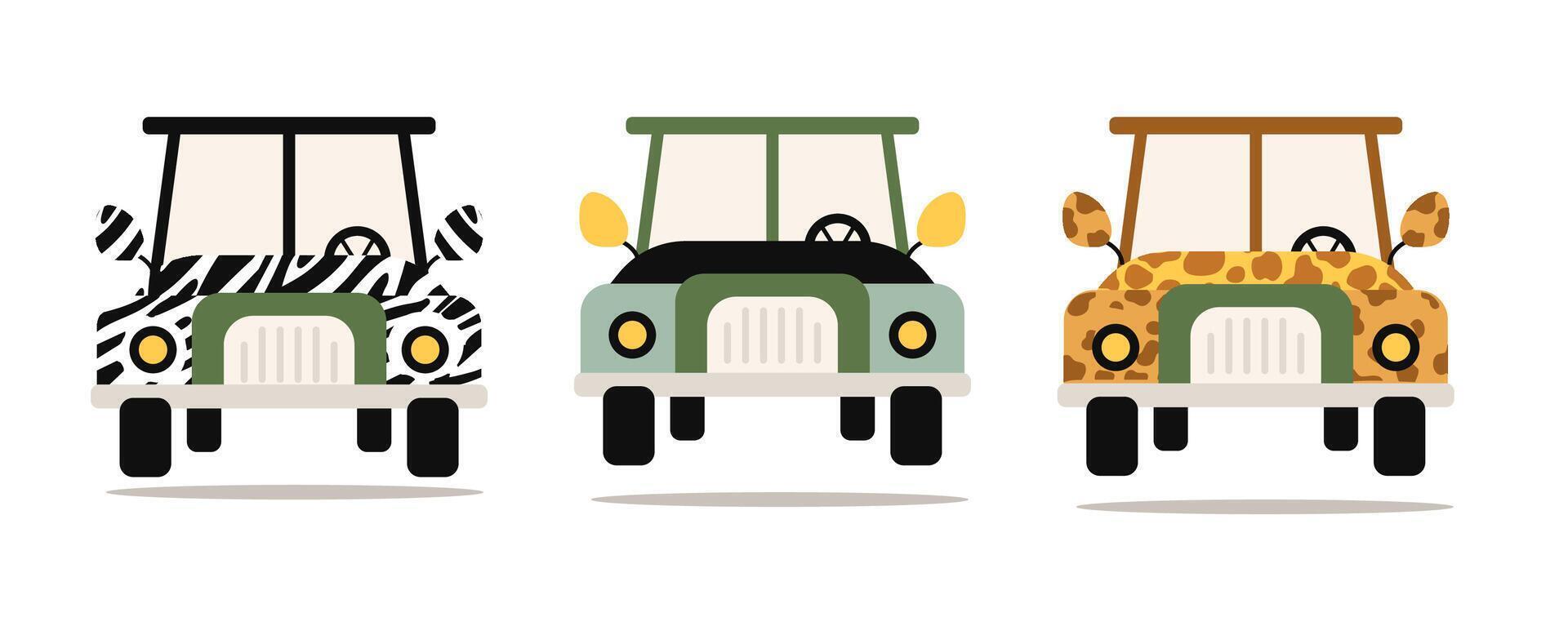 cute car safari element object design for kid vector