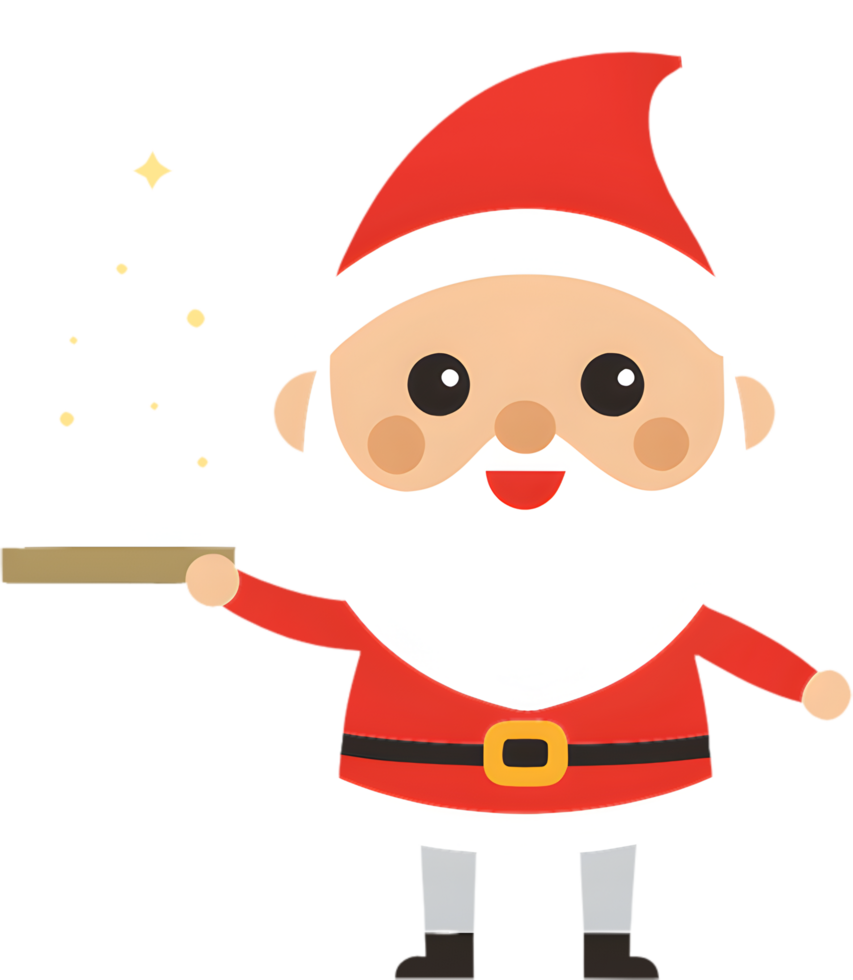 Santa Clipart Brings Christmas Happiness and Joyful Smiling Face. . png