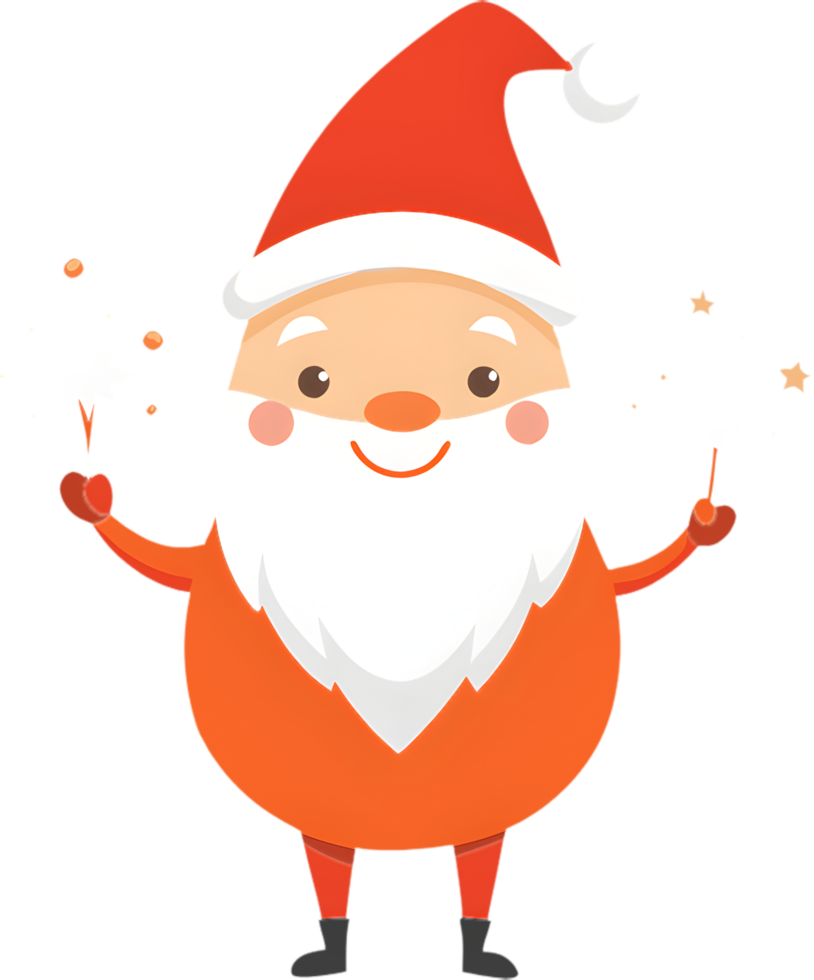 Festive Santa Cartoon Character Brings Joyful Christmas Cheer. . png