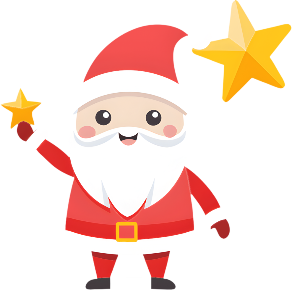 Jolly Santa Cartoon Image Spreads Holiday Joy and Smiles. . png